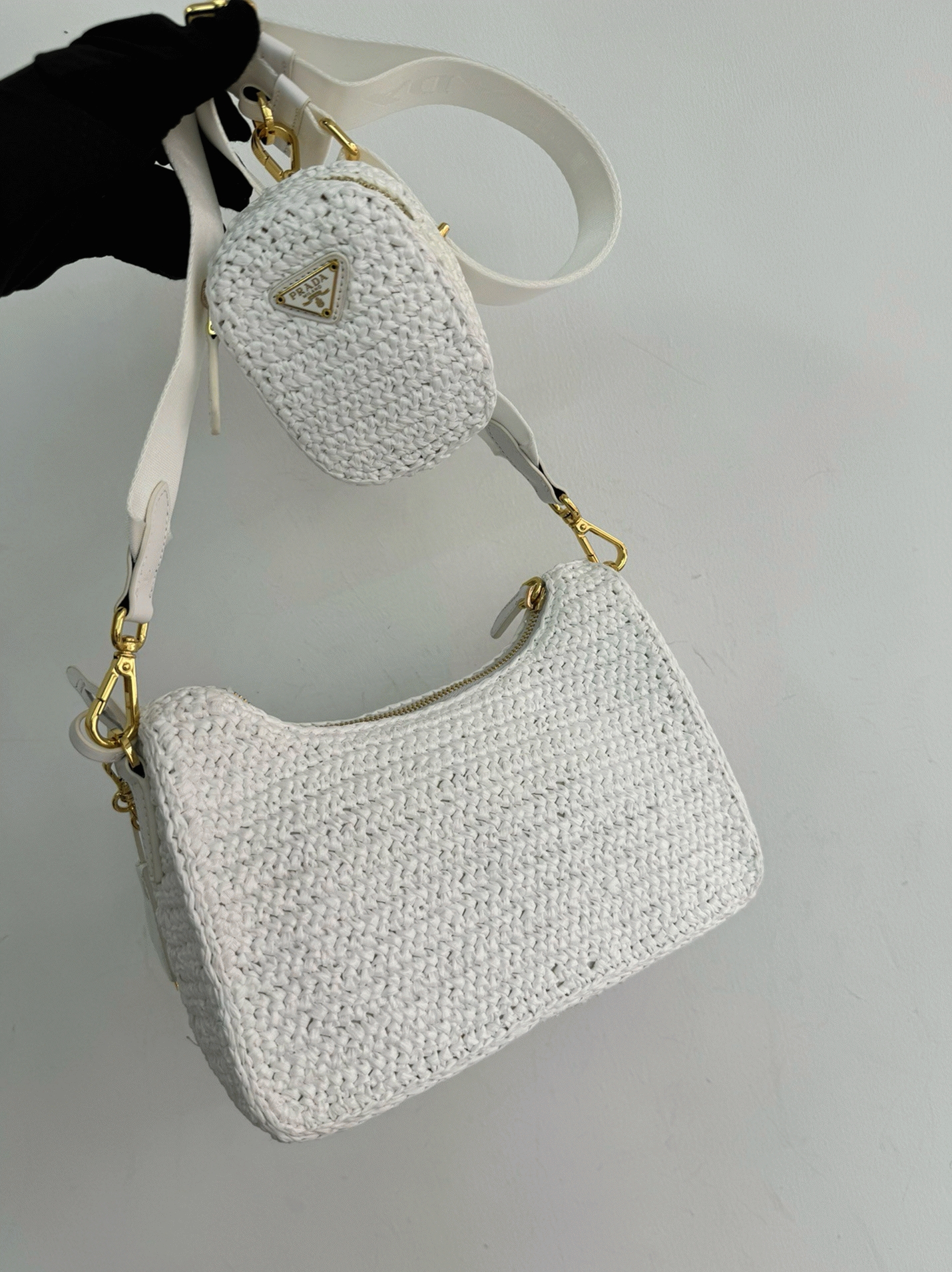 Prada Re-Edition Crochet Bag Fake in White