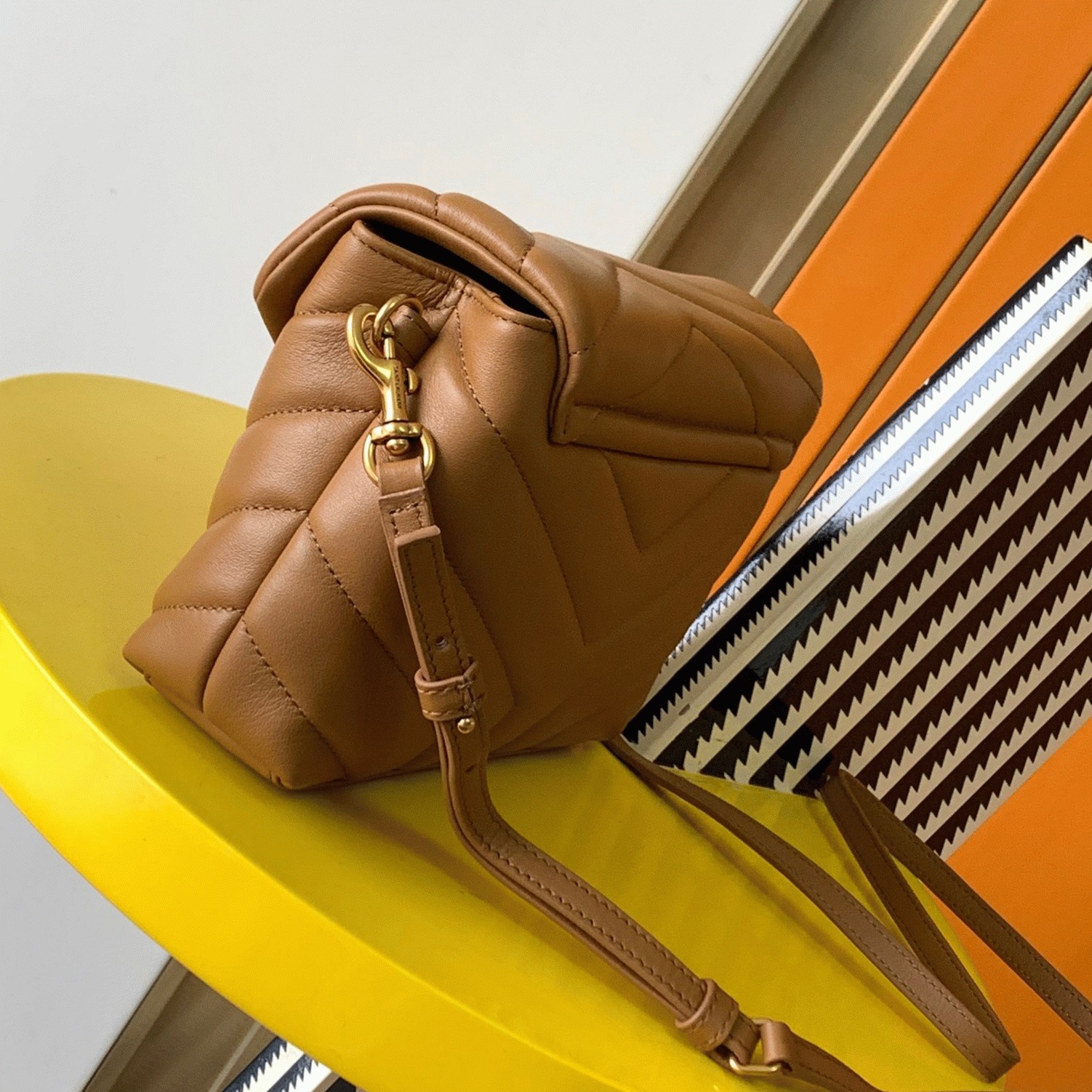 Replica Saint Laurent LouLou Toy Strap Bag Brown