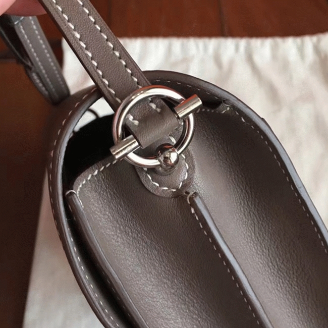 Etoupe knockoff Hermes Mini Sac Roulis handbag