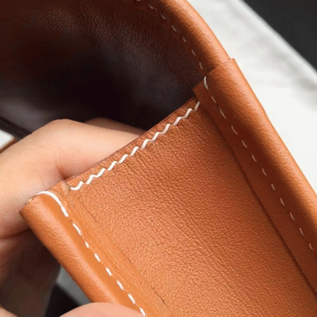 Gold Swift Leather Imitation Hermès Jige Elan 29 Elegant Pochette