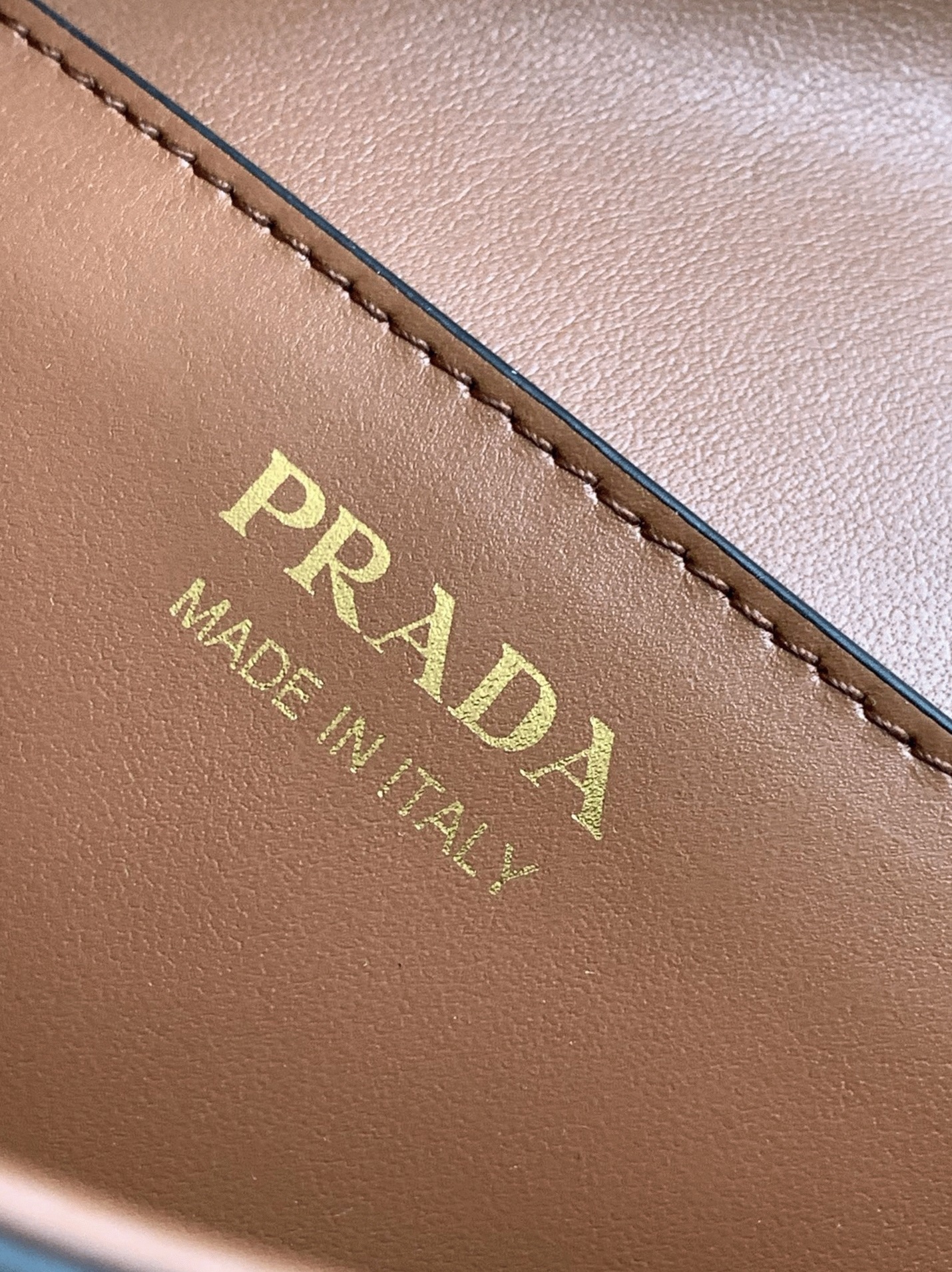 Prada Shoulder Bag Knockoff in Cognac Smooth Calfskin
