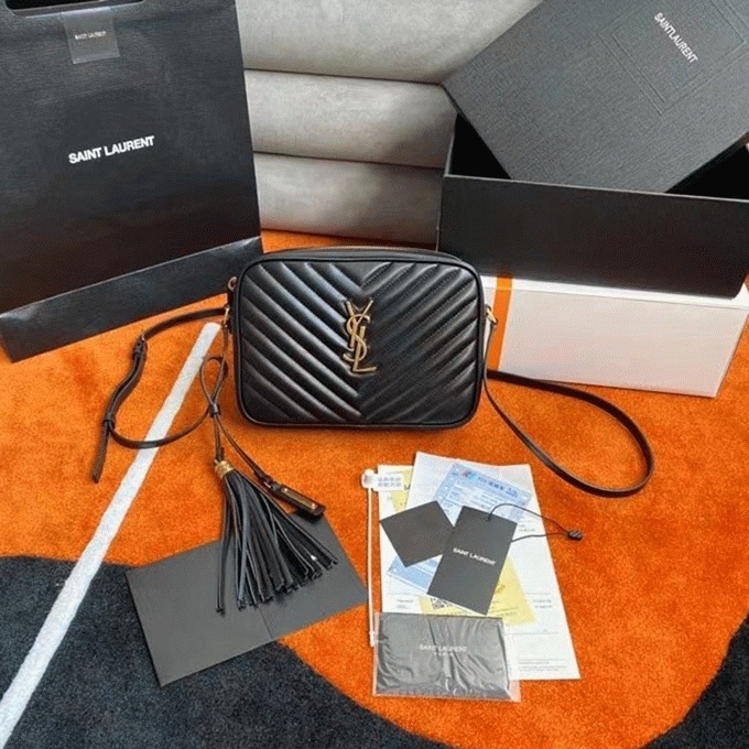 Replica Saint Laurent Lou Camera Bag Black