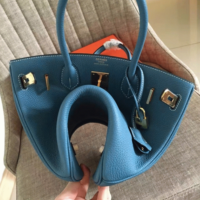 Blue Jean Replica Luxury Hermes Birkin 35cm Tote