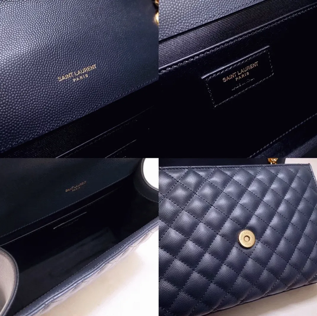 Fake Saint Laurent Envelope Medium Bag Navy