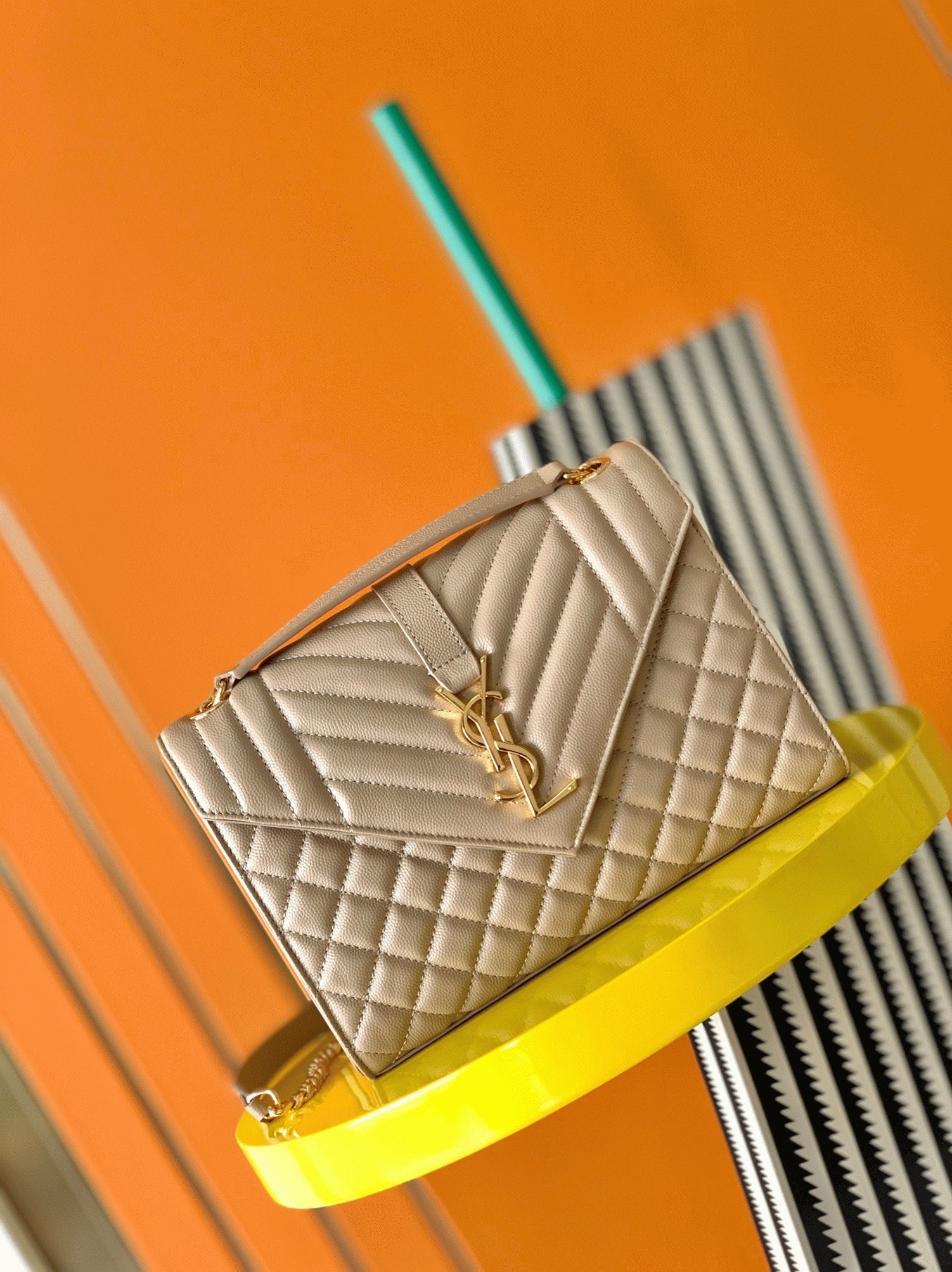 Replica Saint Laurent Envelope Medium Bag Beige
