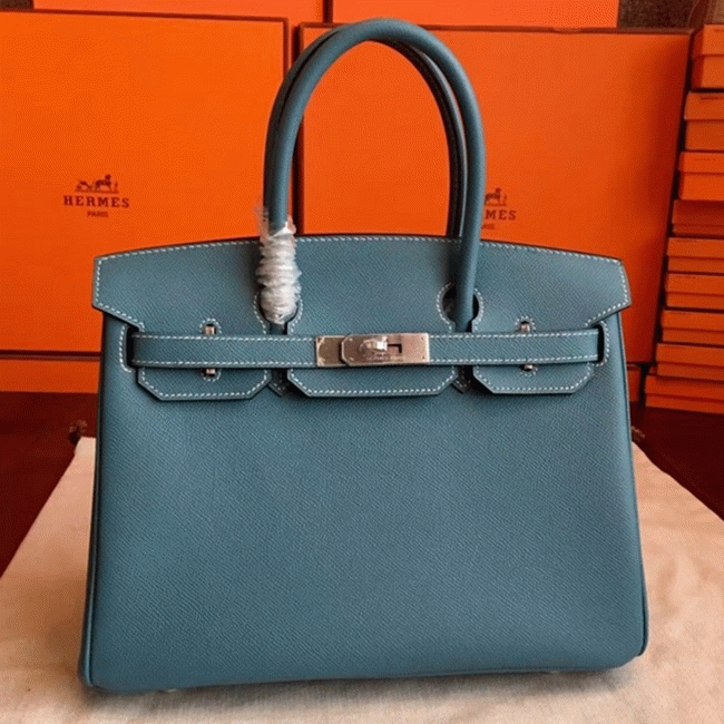 Blue Jean Imitation Luxury Hermes Birkin 35cm Handbag