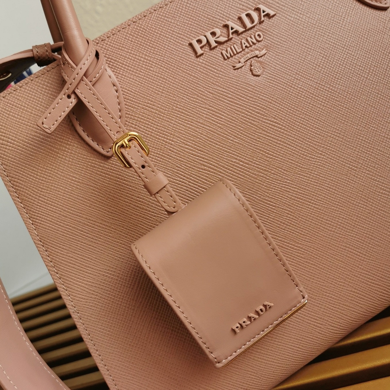 Prada Monochrome Medium Bag Best Replica in Nude