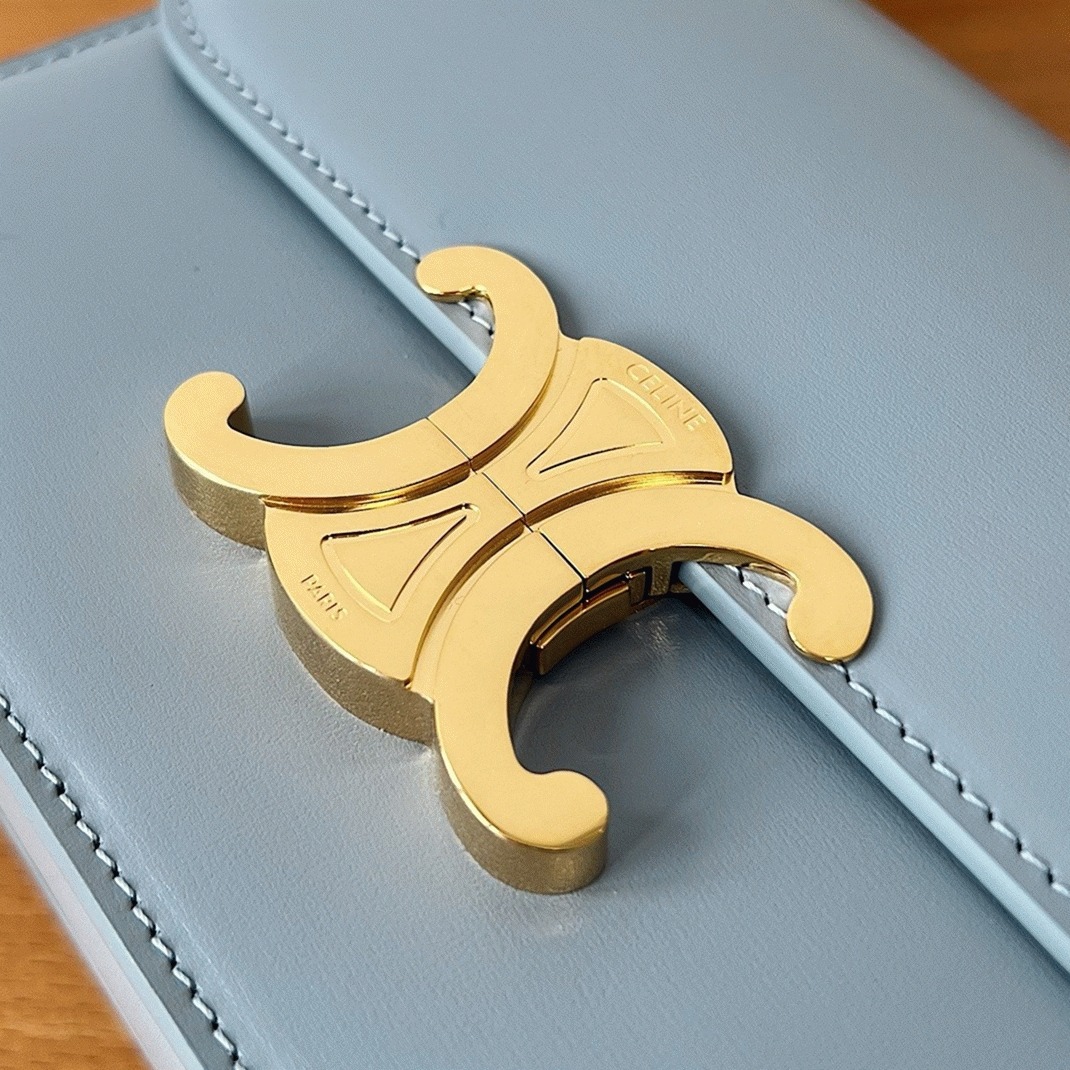 Top Quality Replica Celine Triomphe Teen Bag In Pale Blue