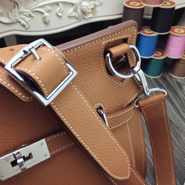 Brown replica Hermes Jypsiere 34cm handbag