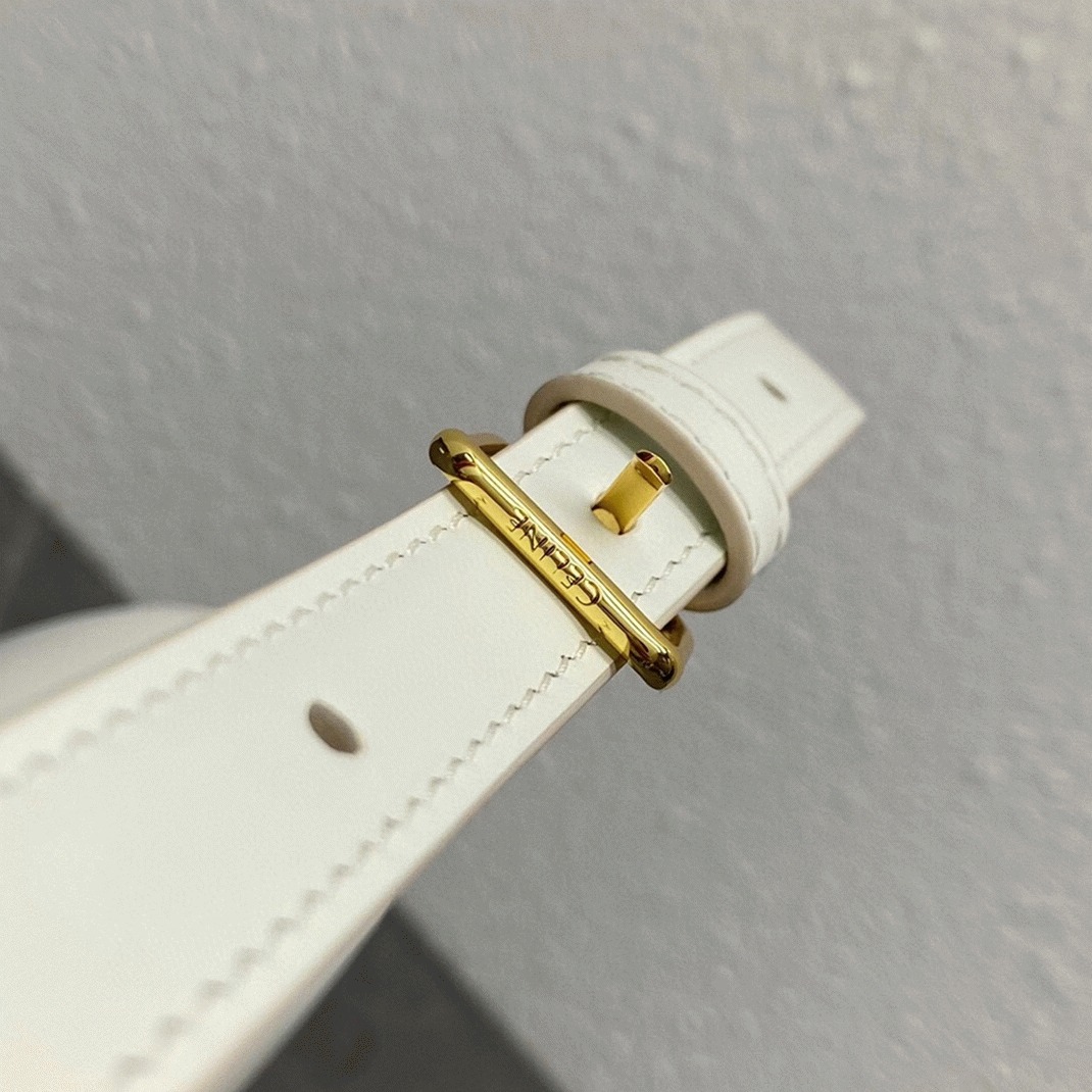Top Quality Fake Celine Triomphe Teen Bag In White