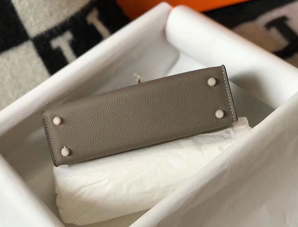 Hermes Kelly Mini II Bag Fake in Gris Asphalt
