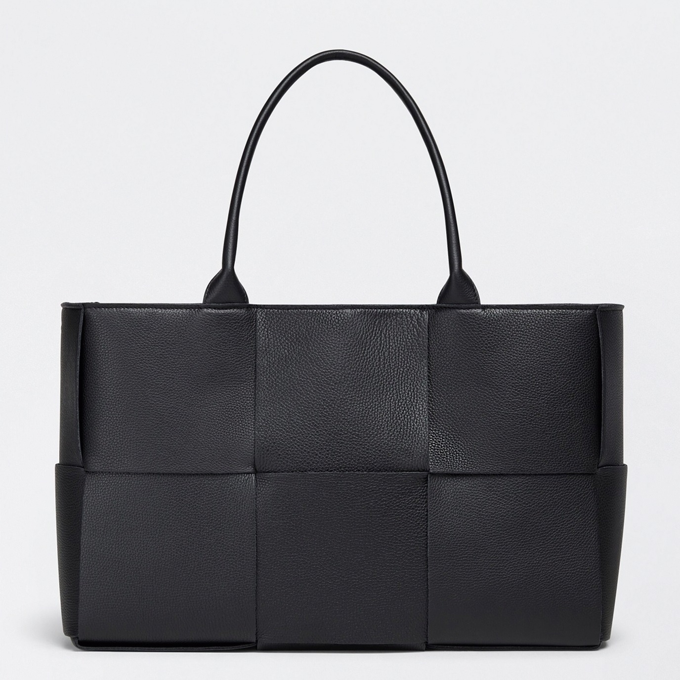 Fake Bottega Veneta Arco Medium Tote Black Intrecciato Calfskin