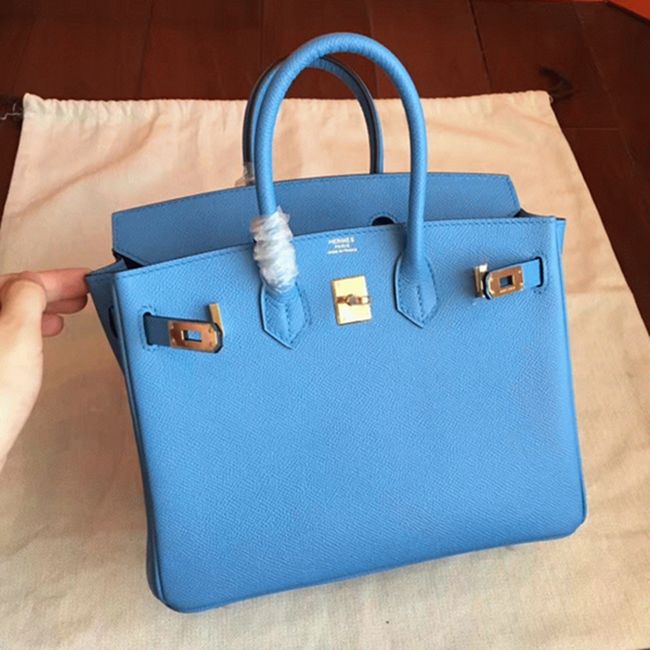 High-End Faux Blue Paradiso Hermes Birkin 25cm Purse