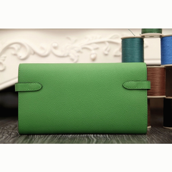 Bamboo designer replica Hermes Kelly Longue wallet