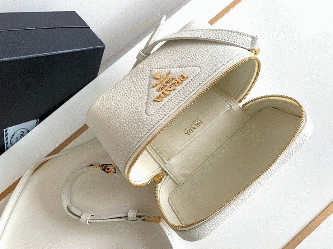 Prada Mini Vanity Bag Knockoff in White