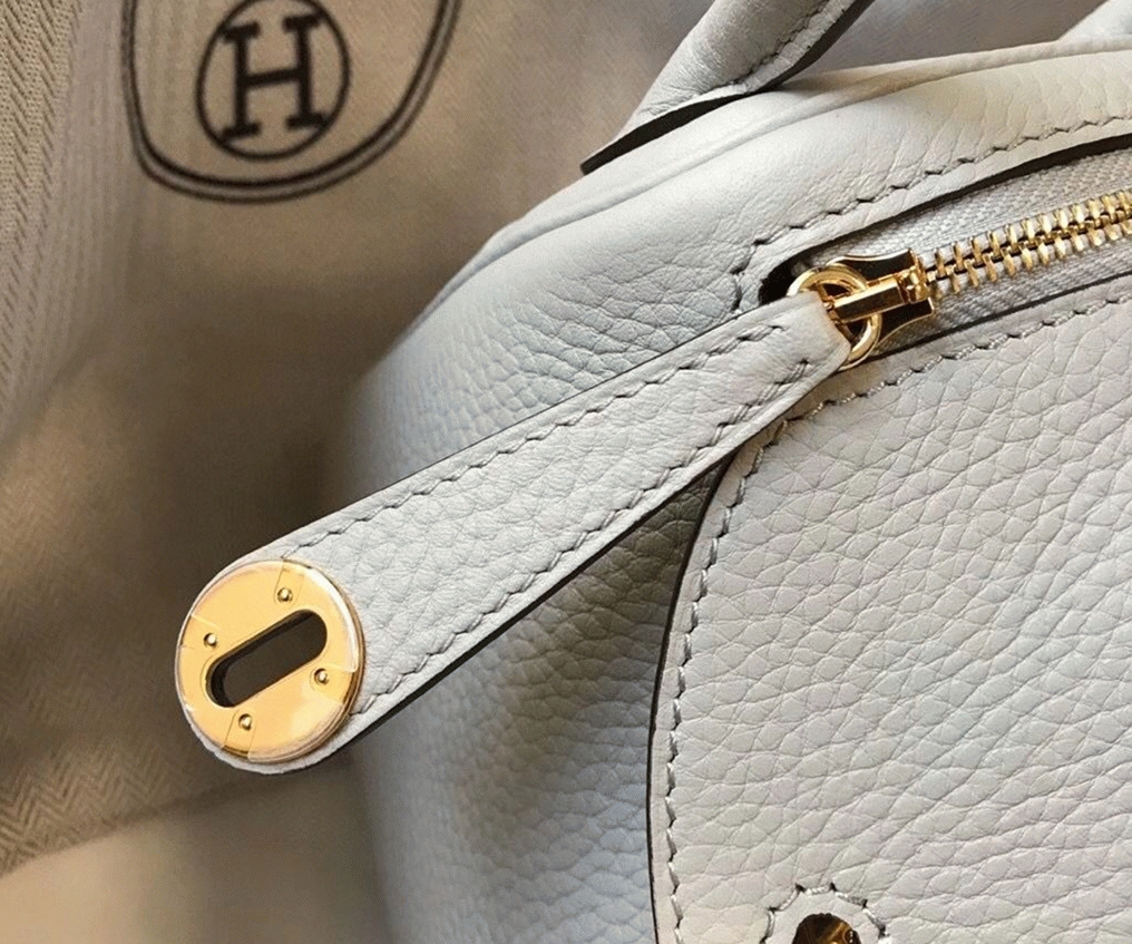 Best replica Hermes Lindy Mini handbag in pearl grey