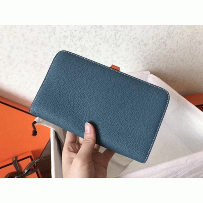 Jean orange fake Hermes Dogon duo wallet