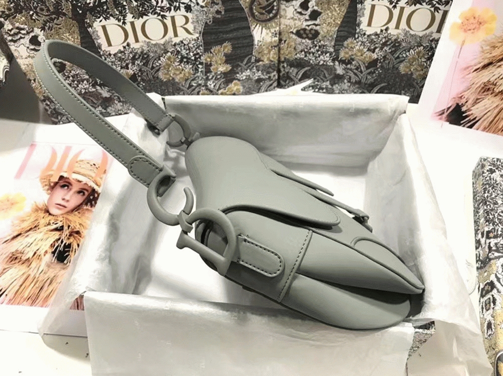 Dior Saddle Bag Faux in Grey Ultramatte Calfskin