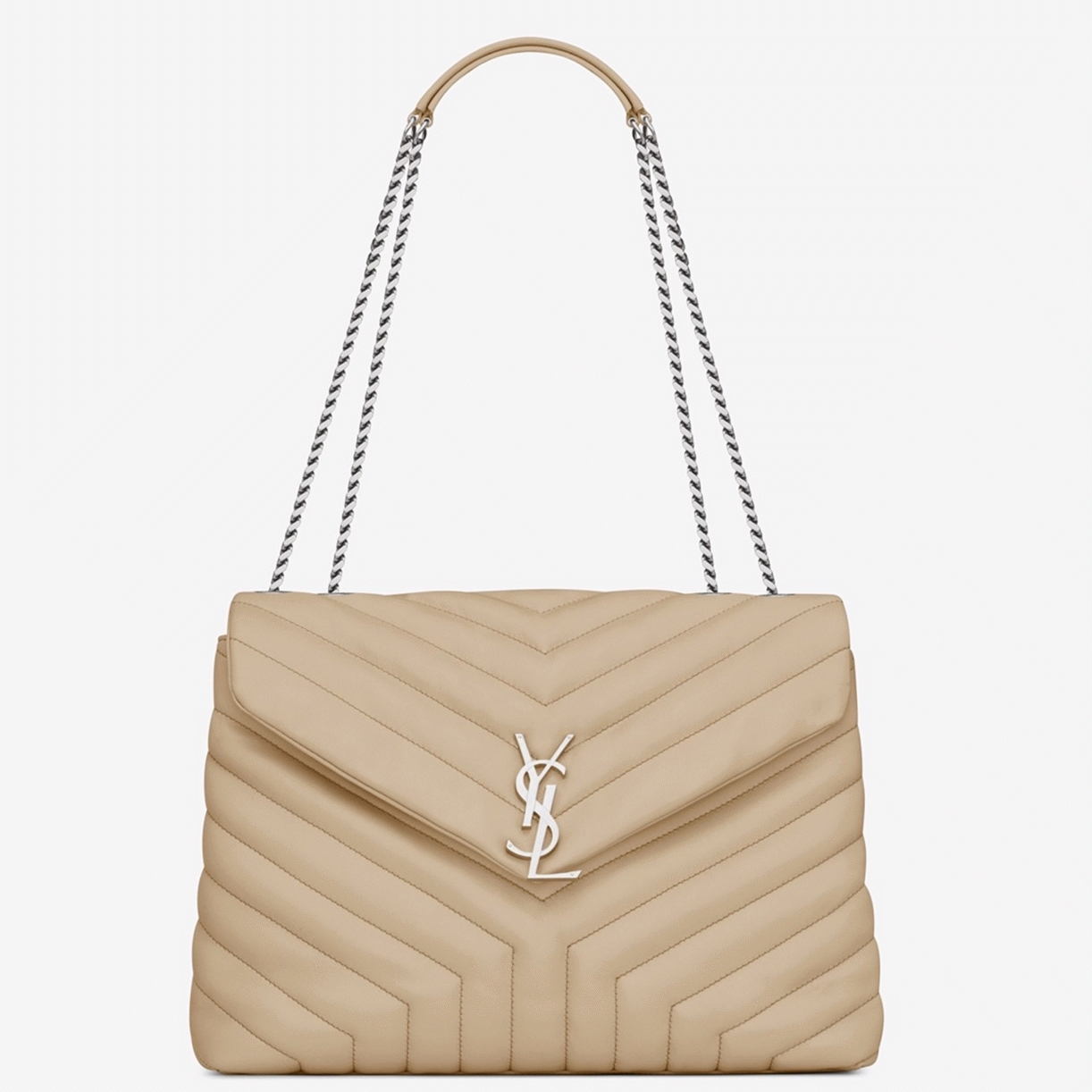Replica Saint Laurent LouLou Medium Chain Bag Poudre