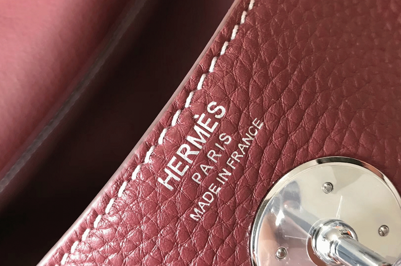 Knockoff Hermes Lindy 26cm handbag in bordeaux