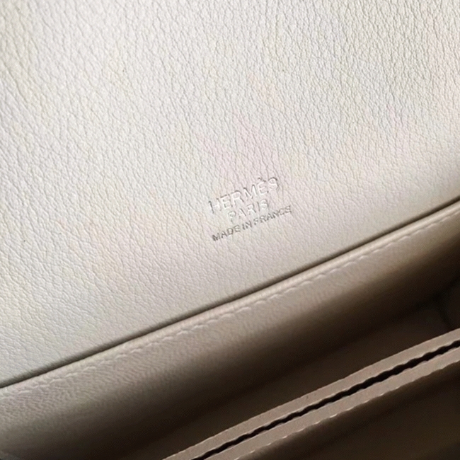 Ivory cheap replica Hermes Mini Sac Roulis handbag