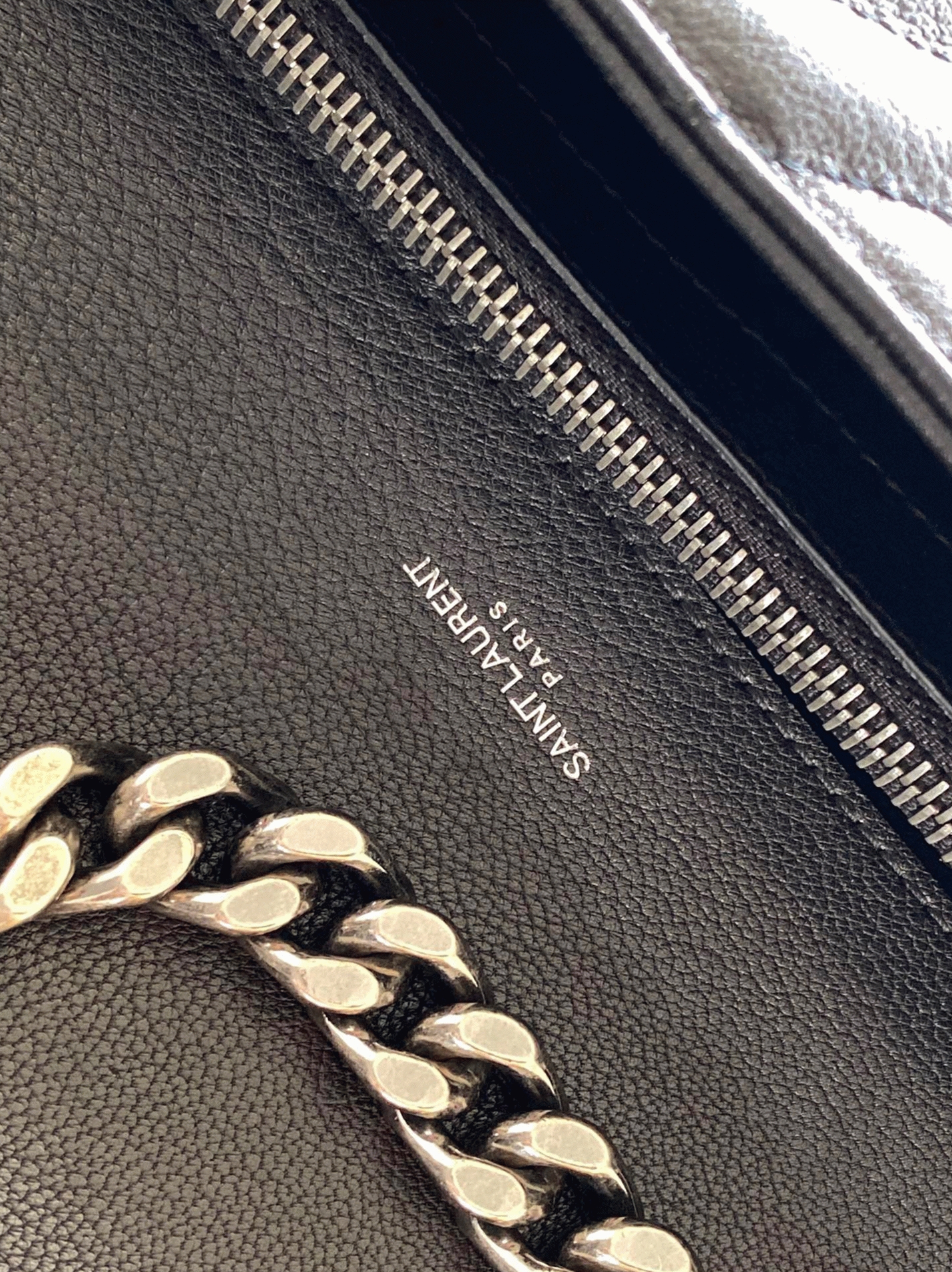 Fake Saint Laurent College Medium Chain Bag Black