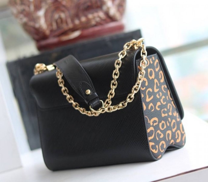 Louis Vuitton Epi Leather Jungle Edition Twist MM Bag In Black