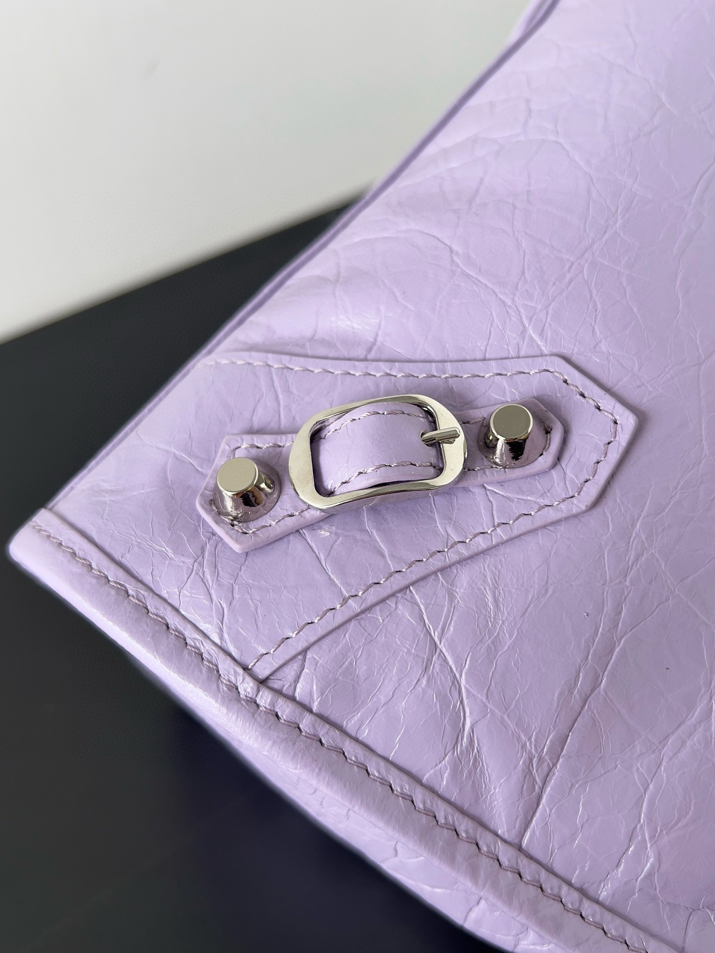 Knockoff Balenciaga Le City Small Bag Lilas Arena Lambskin