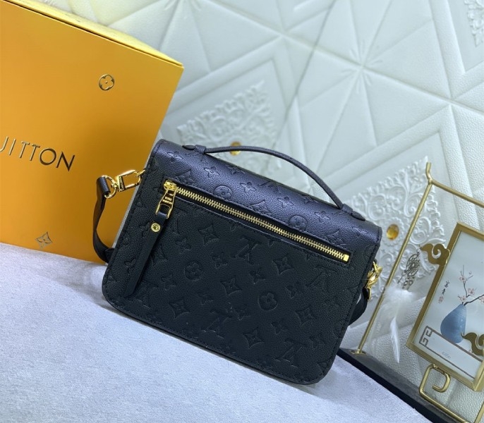 LV Monogram Empreinte Leather Metis In Black M41487