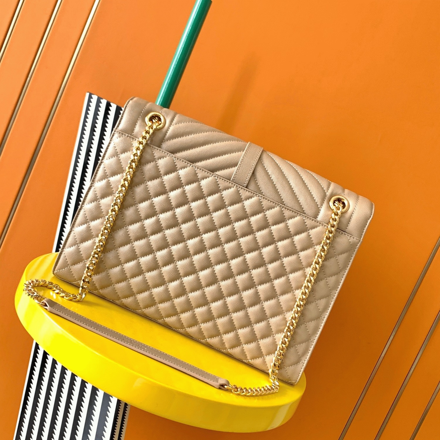 Replica Saint Laurent Envelope Large Bag Beige