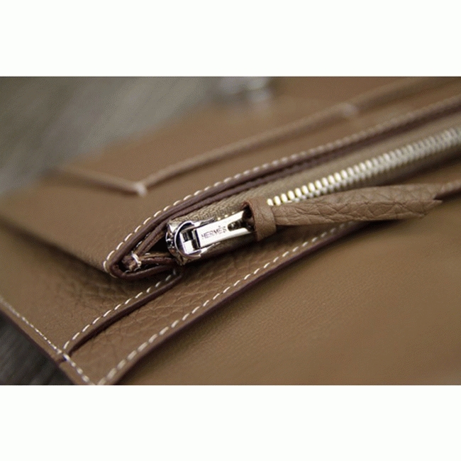 Etoupe best copy Hermes Dogon combine wallet