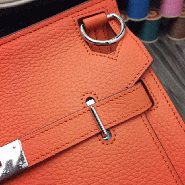 Orange replica Hermes Jypsiere 31cm handbag