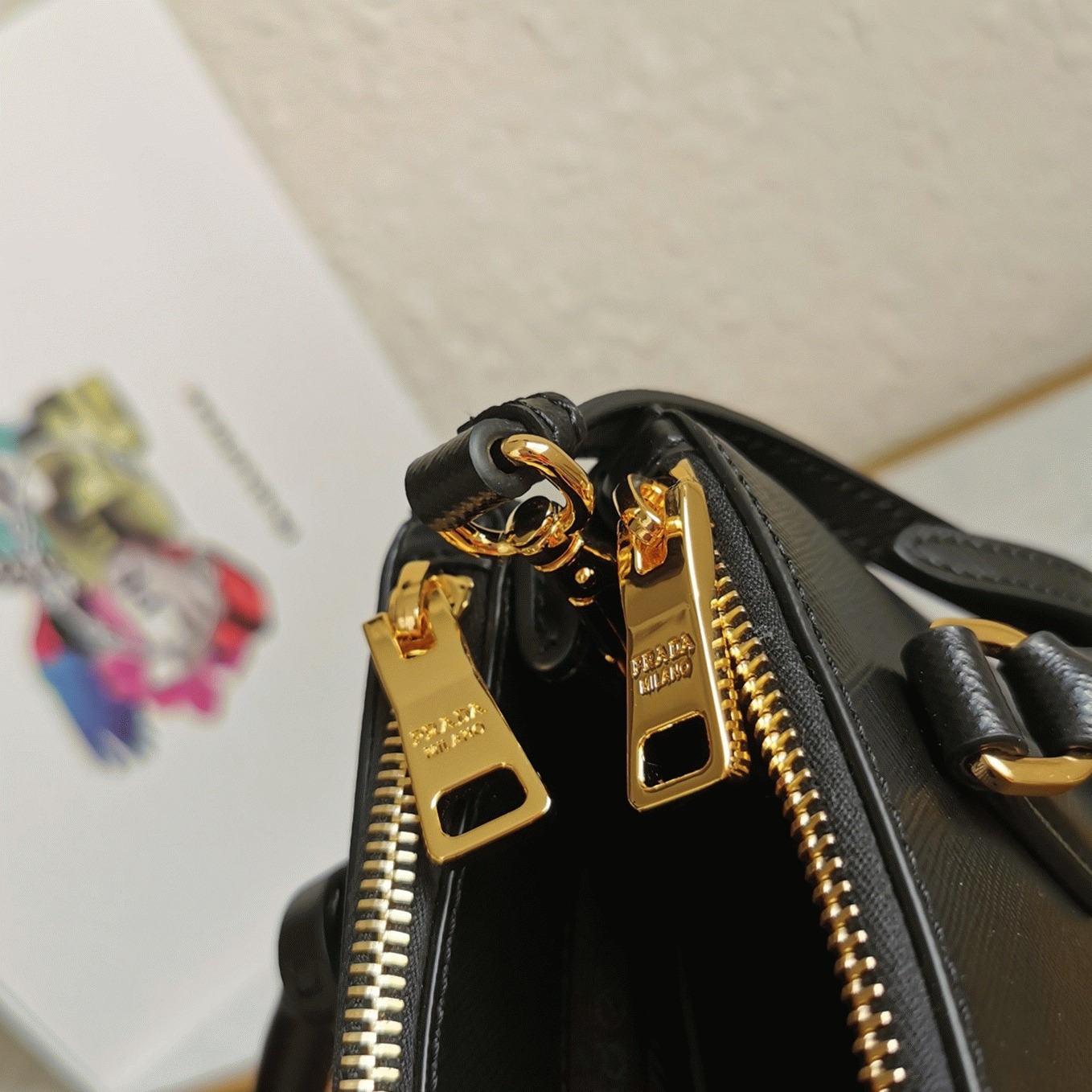 Black Prada Mini Galleria Bag Best Replica