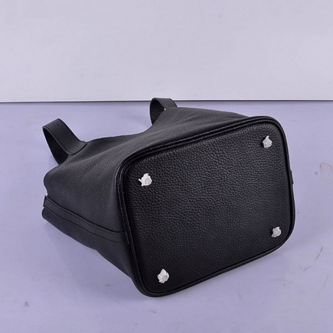 Black knockoff Hermes Picotin Lock handbag