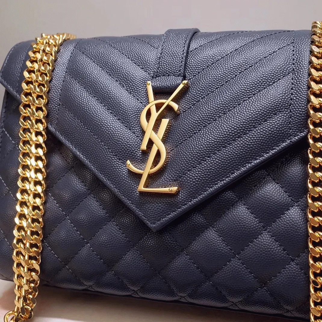 Fake Saint Laurent Envelope Medium Bag Navy