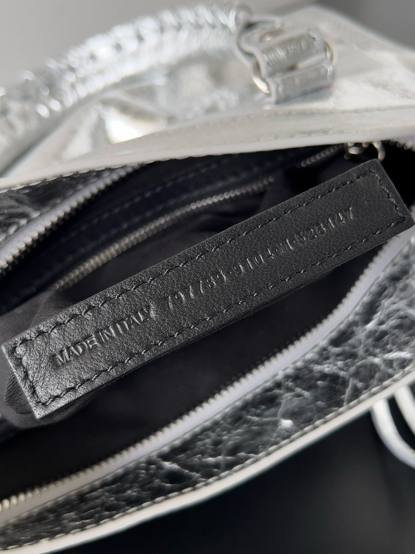 Knockoff Balenciaga Le City Small Bag Silver Metallic Lambskin