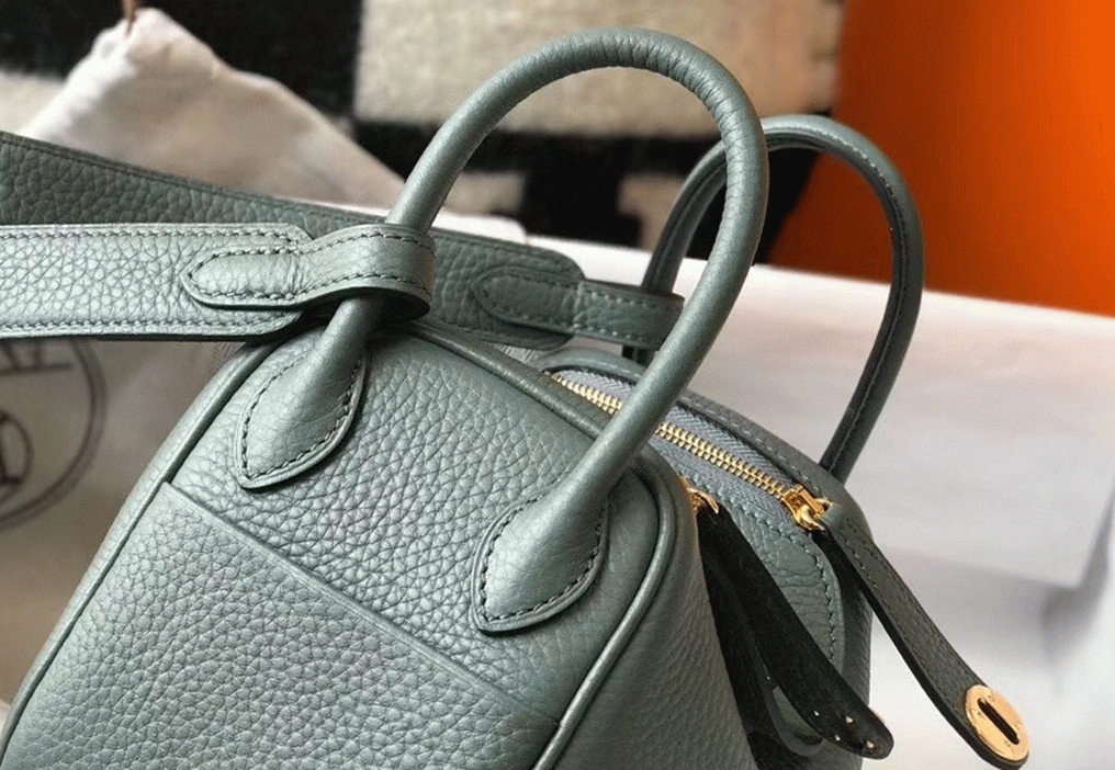 Best replica Hermes Lindy Mini handbag in vert amande