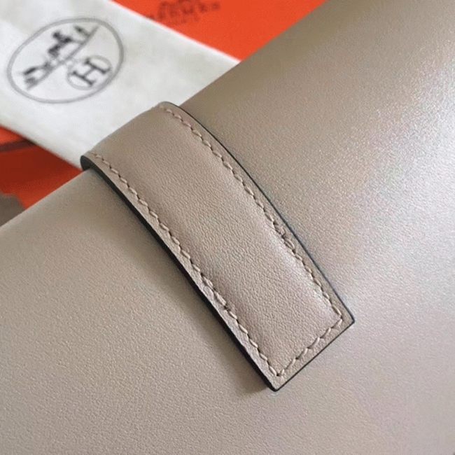 Grey Fake Hermes Jige Elan 29 Chic Neutral Clutch