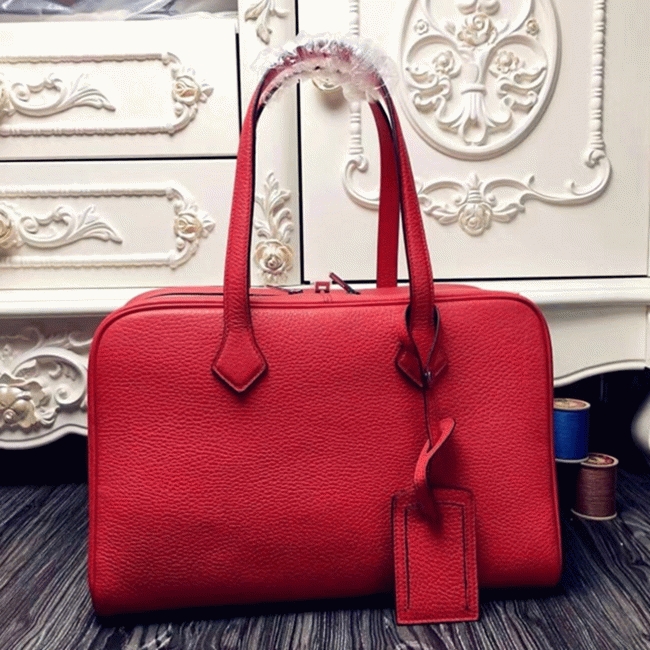 Red Luxury Replica Hermes Victoria II 35cm Bag