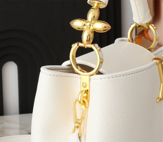 Louis Vuitton Capucines BB Handbag In Quartz White