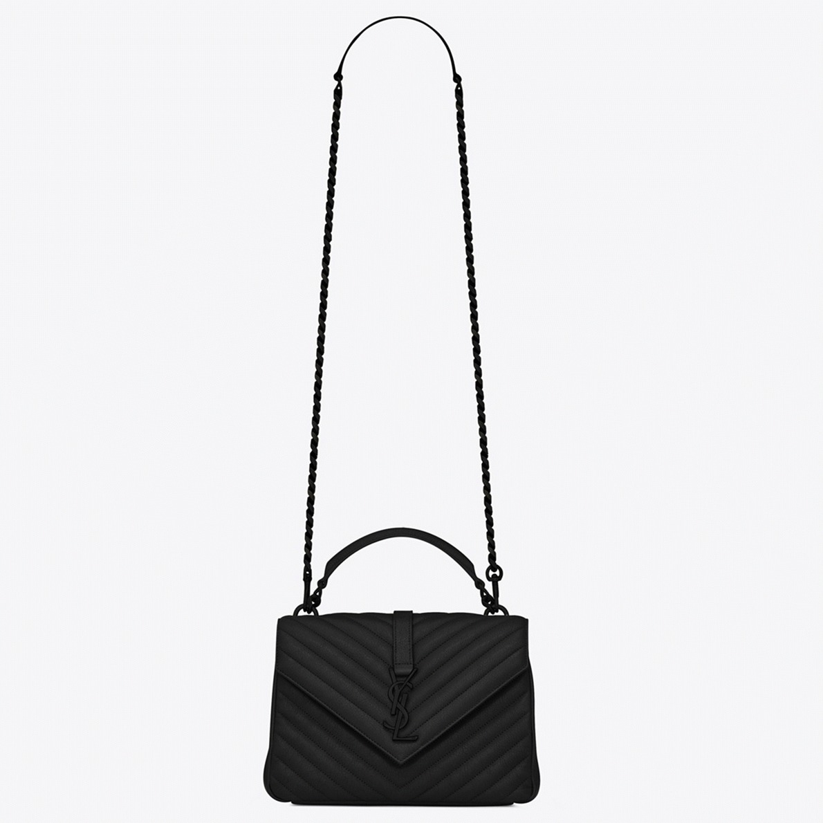 Replica Saint Laurent College Medium Chain Bag with Black