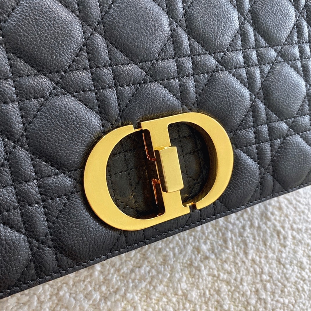Dior Caro Large Bag Fake in Black