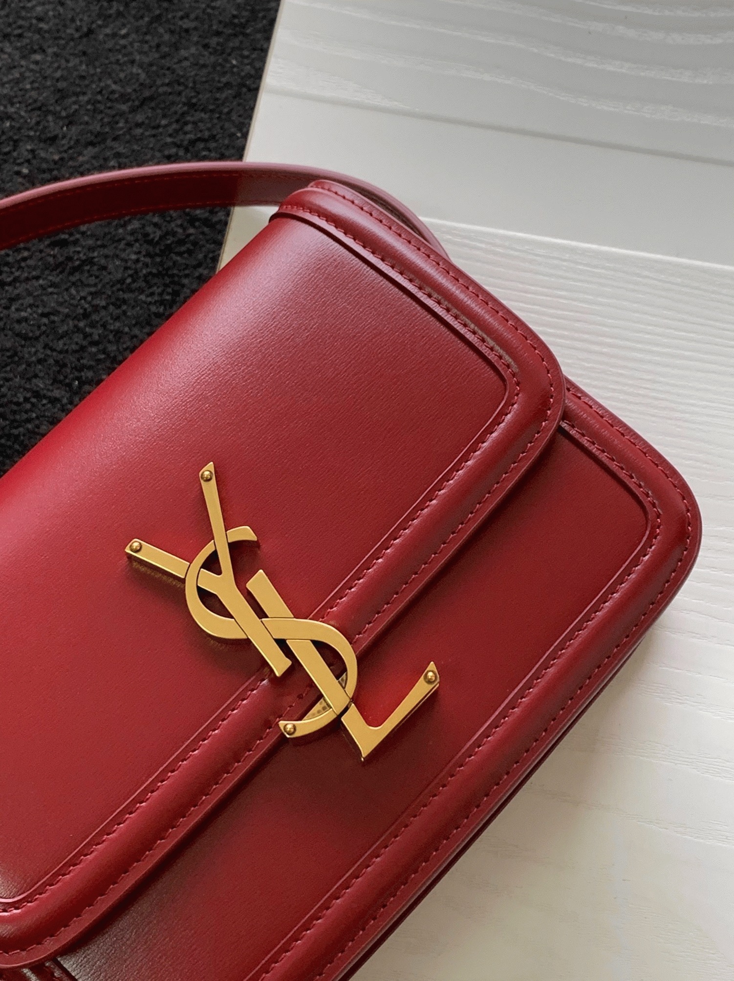 Replica Saint Laurent Small Solferino Bag Red Calfskin