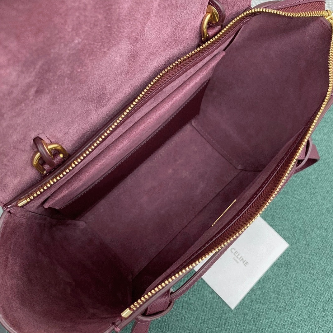 Celine Micro Belt Bag Knockoff in Bordeaux