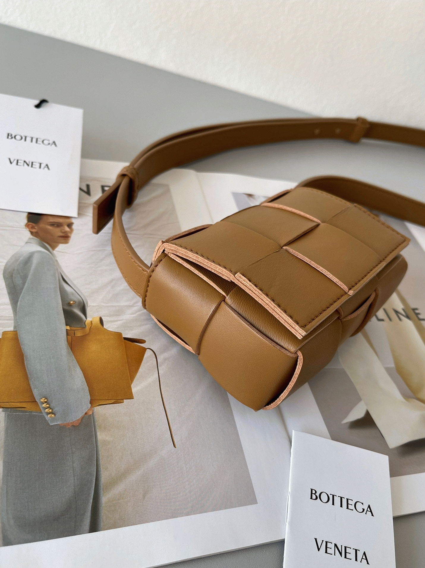 Top Quality Fake Bottega Veneta Candy Cassette Bag In Acorn