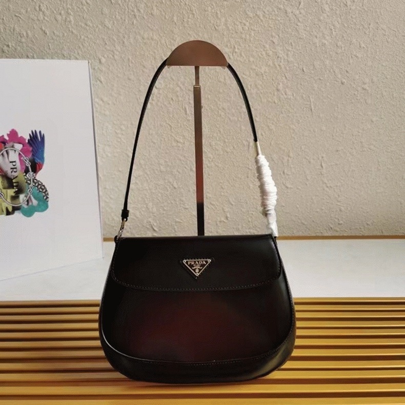 Black Prada Cleo Flap Bag Top Replica