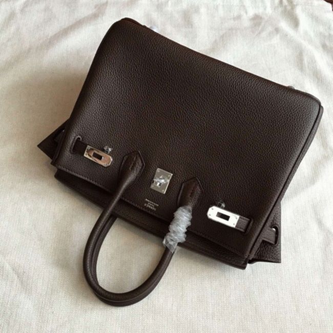 Hermes Birkin 25cm Handmade Knockoff Bag in Café Shade