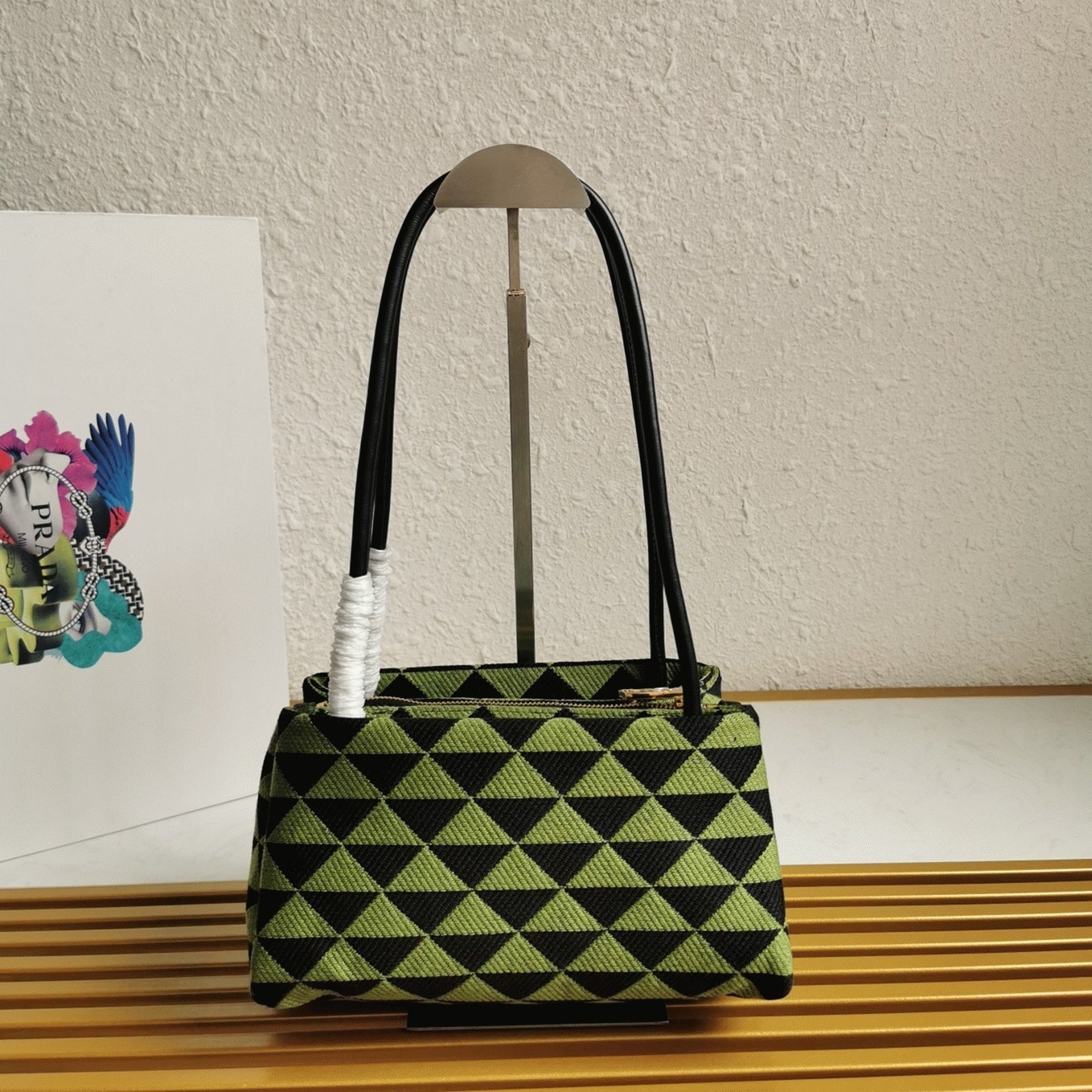 Prada Supernova Small Shoulder Bag Replica in Black/Green