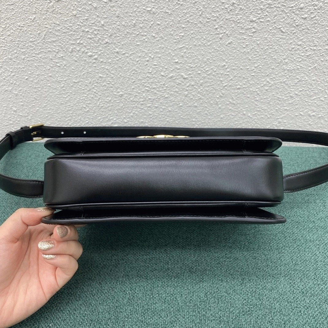 Top Quality Faux Celine Triomphe Medium Bag In Black