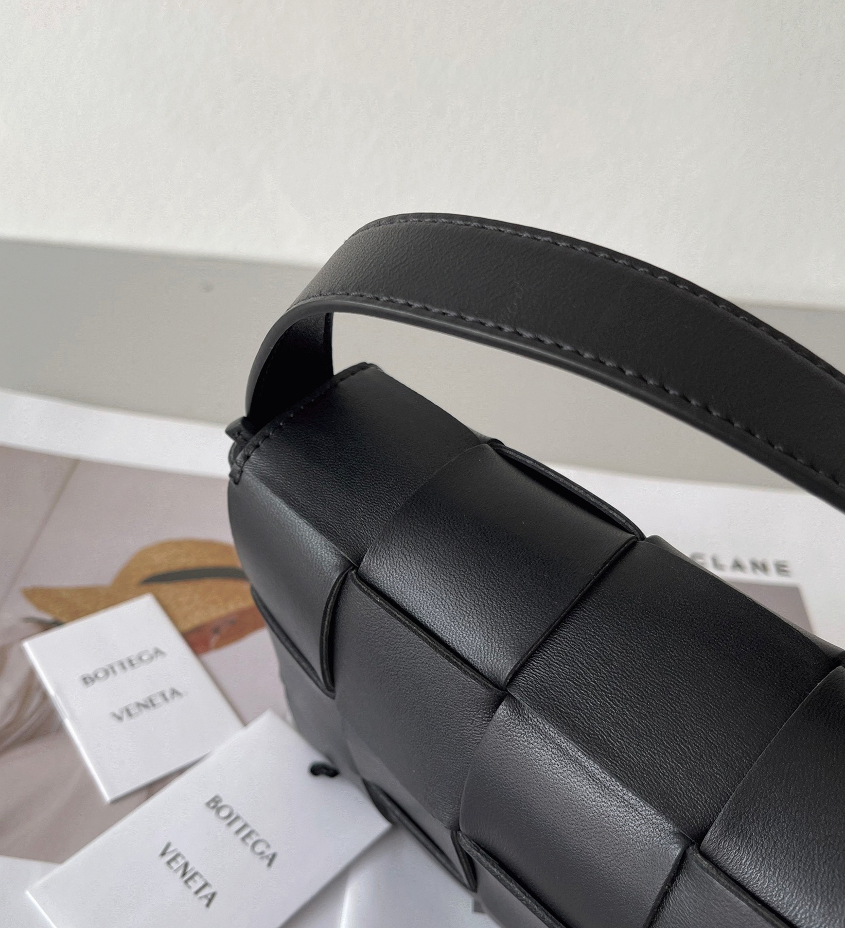 Top Quality Faux Bottega Veneta Cassette Bag In Black